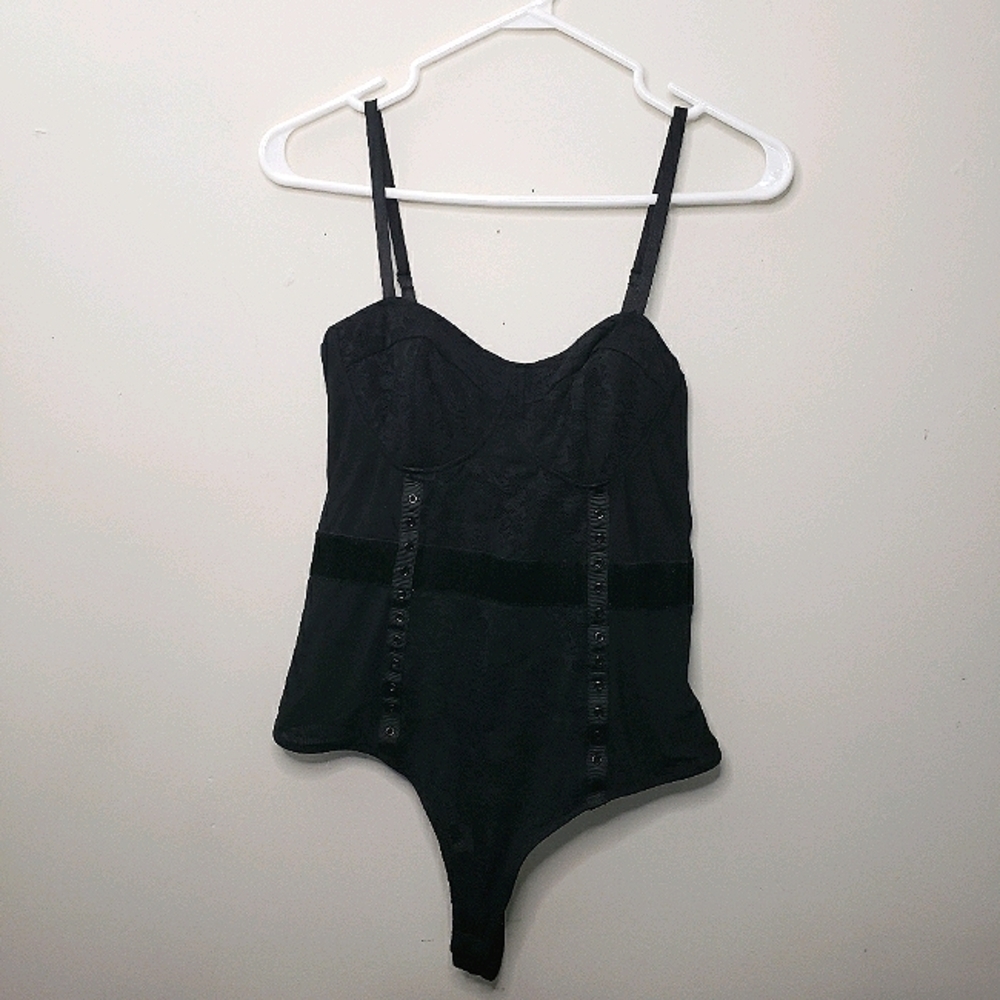 Guess Black Lace Bodysuit Size Small